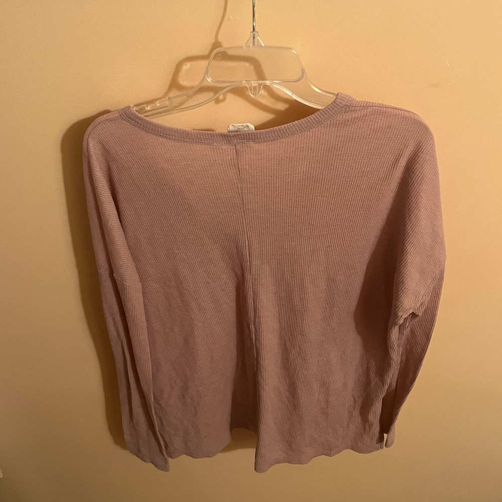 White Crow light pink waffle knit long sleeve - Picture 3 of 3